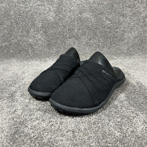 Crocs Capri Mule Women's Size 4 Black Slip On Clogs Used - Picture 3 of 13